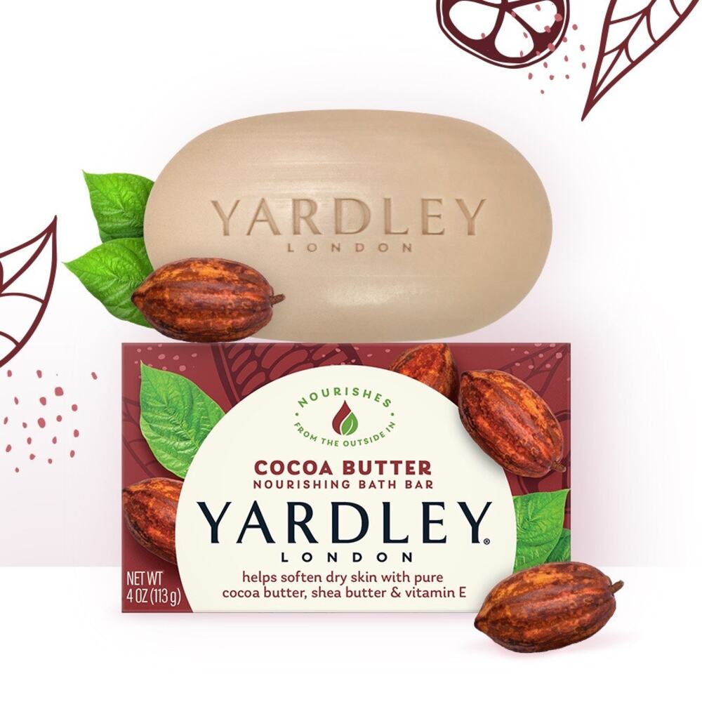 NIB! Yardley London Cocoa Butter Botanical Moisturizing Bath Bar 4.0 Oz